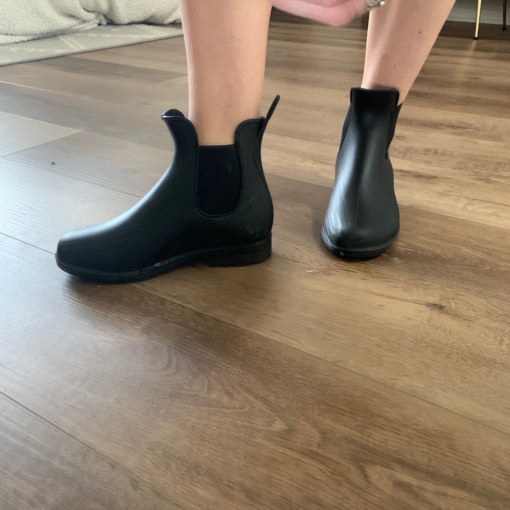 Matte Black Rain Boots